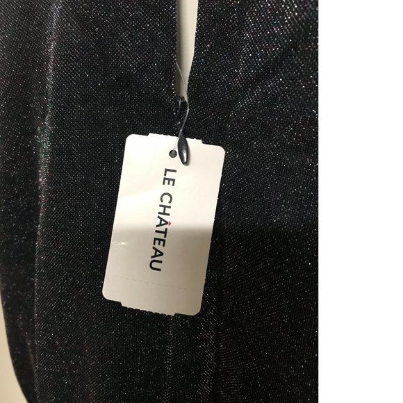 NWT 3X Roxy Earle Le Château Metallic Knit Halter Neck Jumpsuit Romper Plus size - Picture 8 of 8